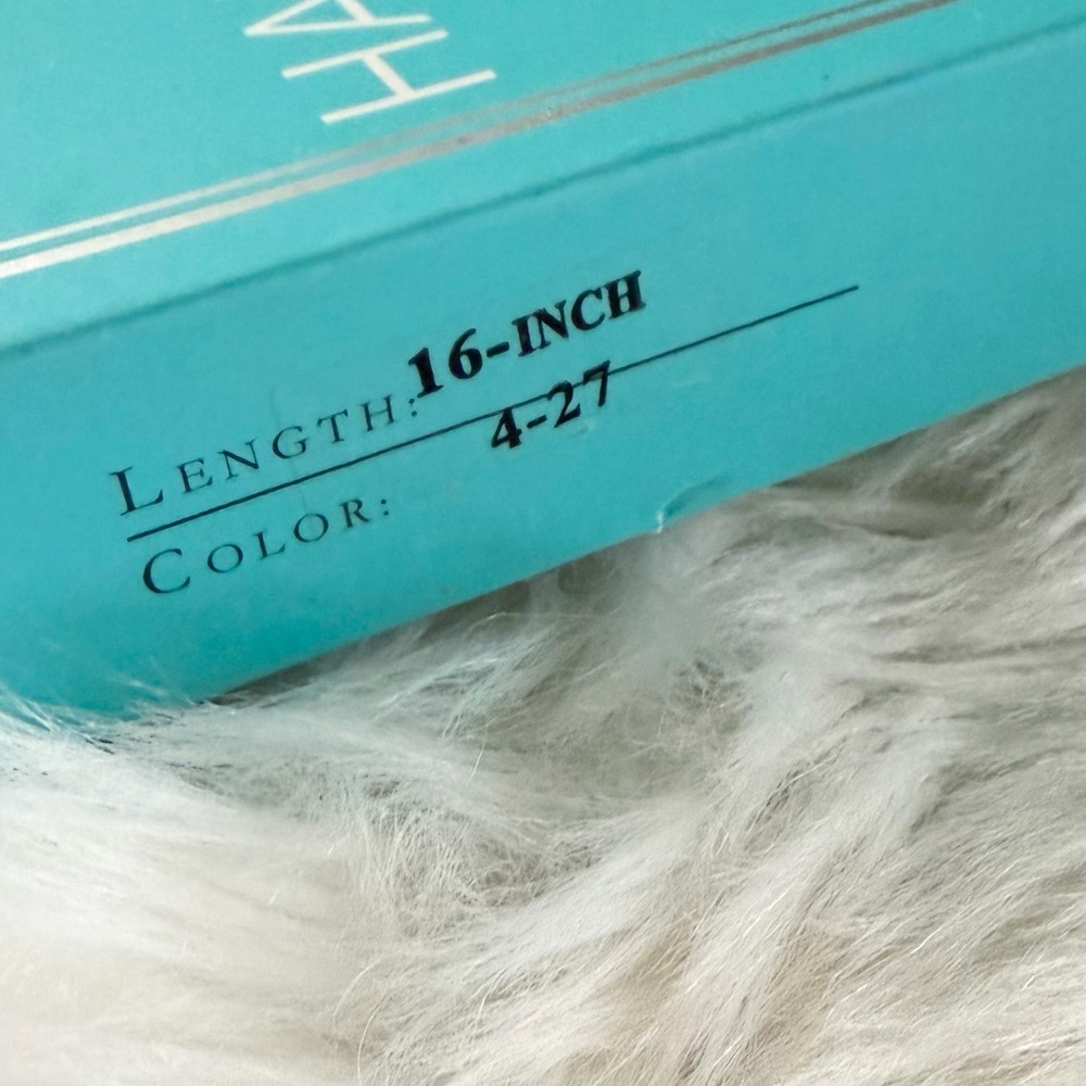 HaloCouture Hair Extension 16 in 4-27 Medium Brown w Highlights - Picture 12 of 14